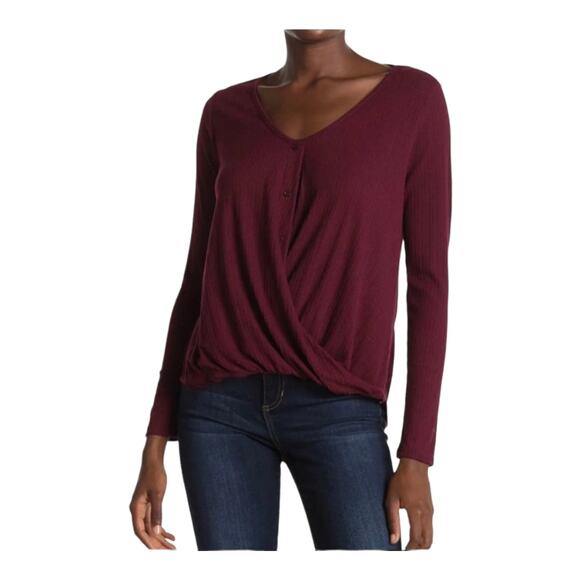 White Willow NWT Textured Button Front Blouse Top Size XS Long Sleeve - Picture 1 of 10